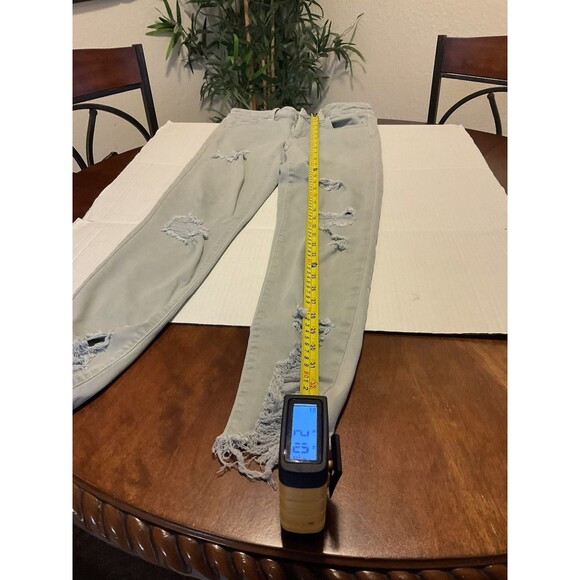 American Eagle Green High Rise Super Stretch Jegging Jeans Sz 4 - Picture 7 of 10